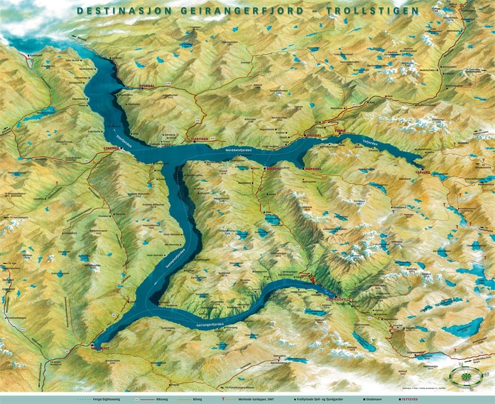 harta geiranger Norvegji