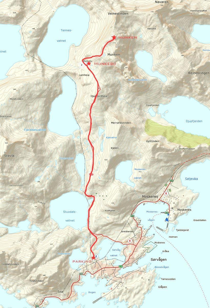 Harta e Norvegjisë hiking