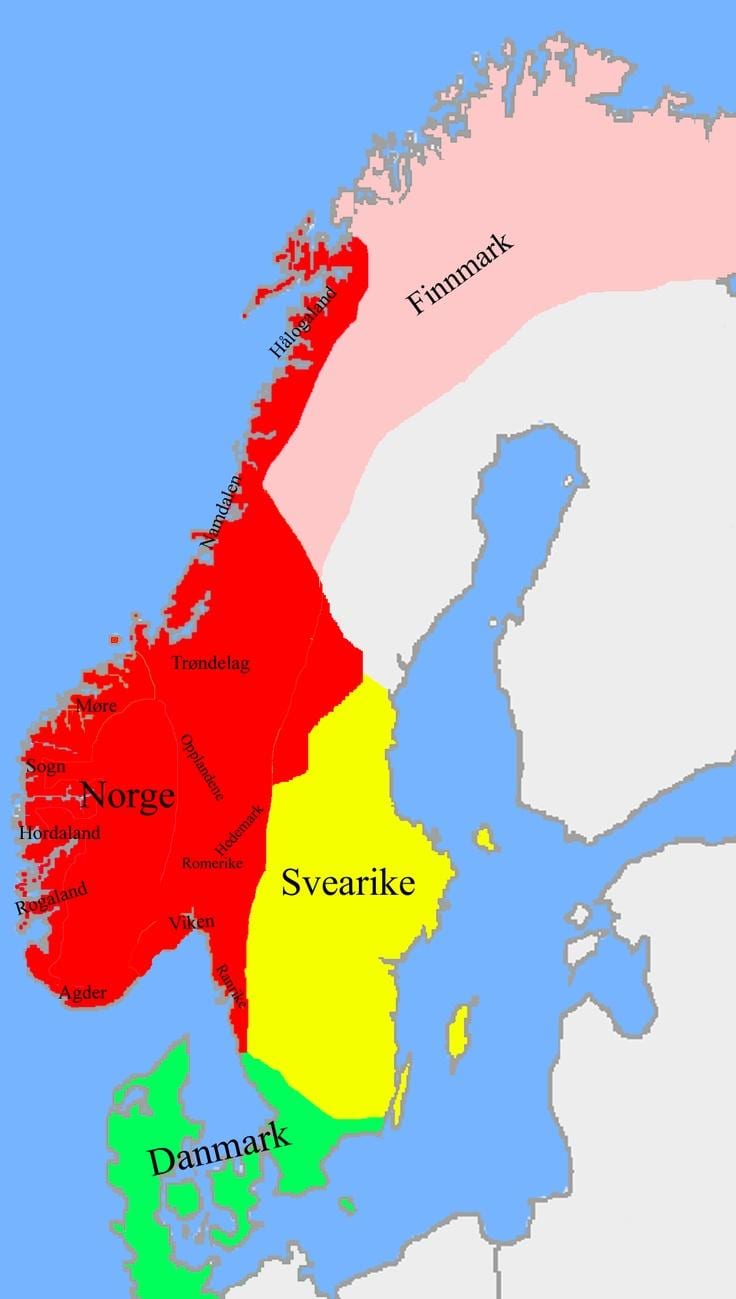 Harta e kufijve Norvegji