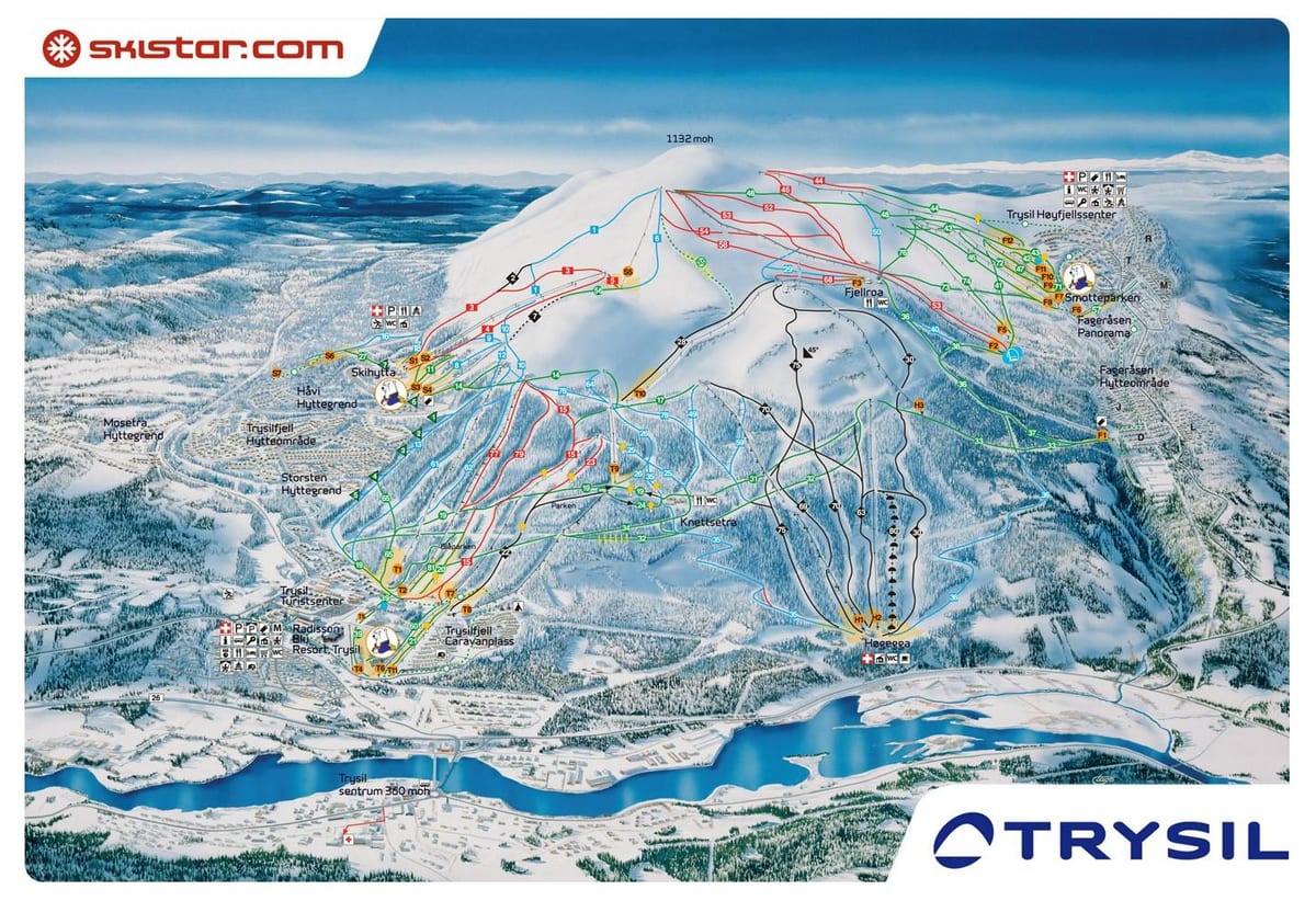 ski të Norvegjisë hartë