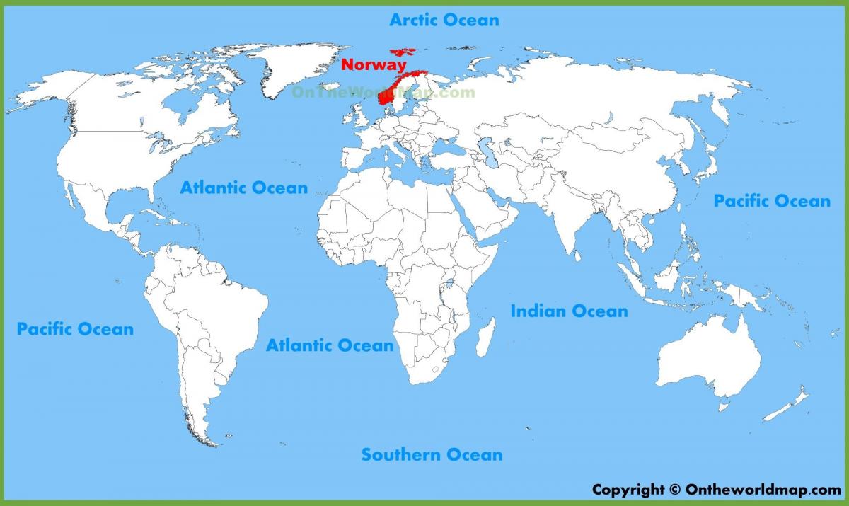 hartë të botës duke treguar Norvegji