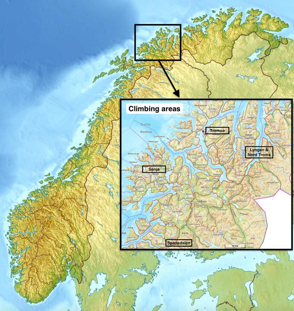 tromsø Norvegji hartë