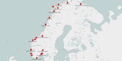 Harta e Norvegjisë aeroporte