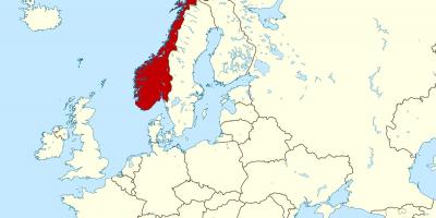 Harta e Norvegjinë dhe evropën
