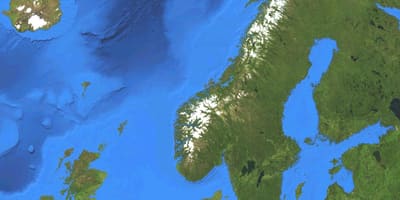 Harta e Norvegjisë satelitore